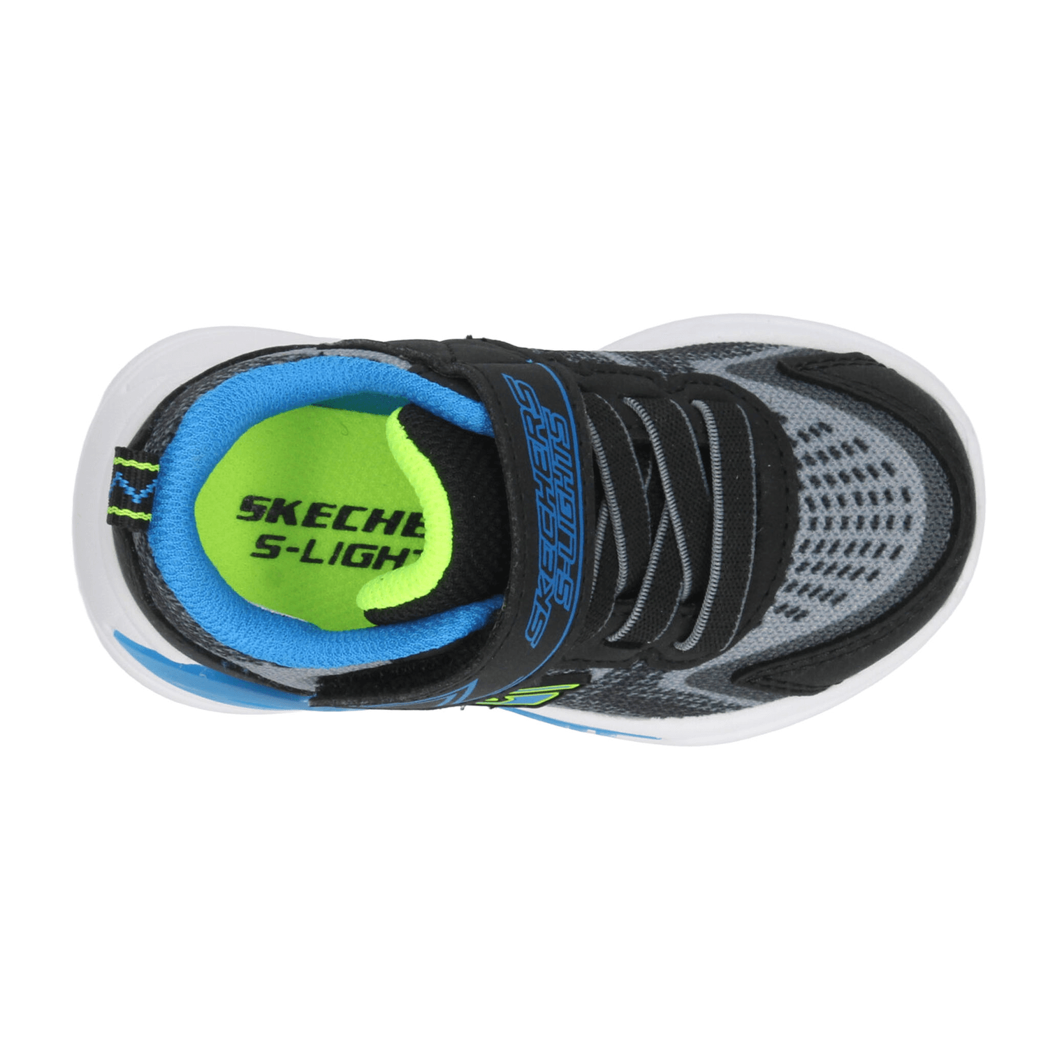 Tenis Skechers S-Lights Niño Negro Deportivo Led Infantil T11-16 — imagen 9