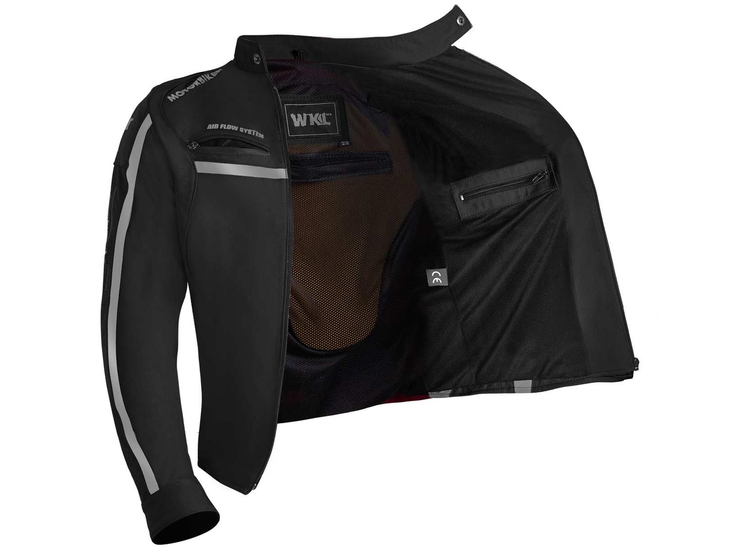 Chamarra Moto Hombre Impermeable Biker Protecciones Wkl 65N — imagen 5