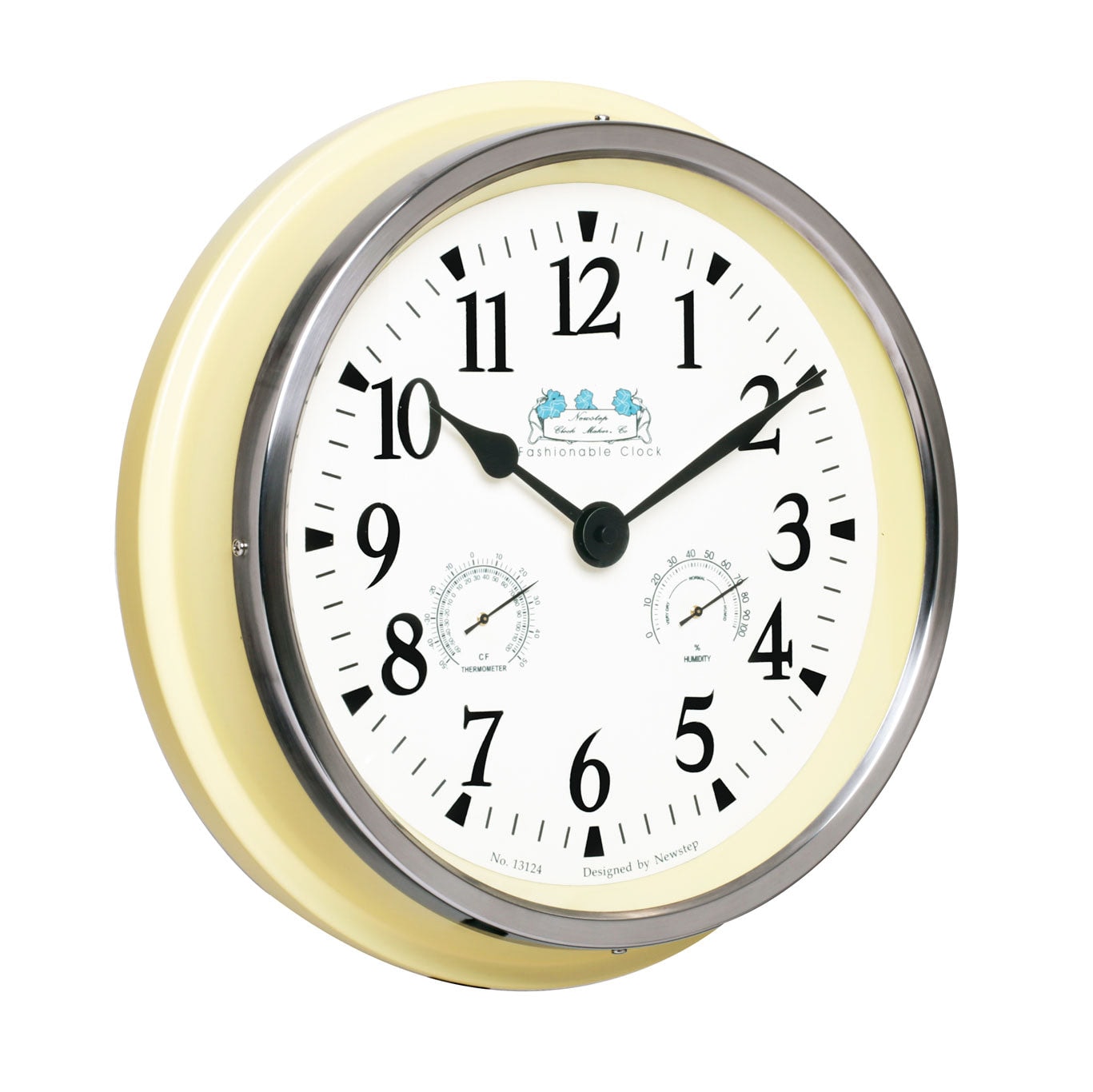 Reloj de Pared Analógico Estilo Retro con Medidor de Temperatura y Humedad Timco HYW124A — imagen 2