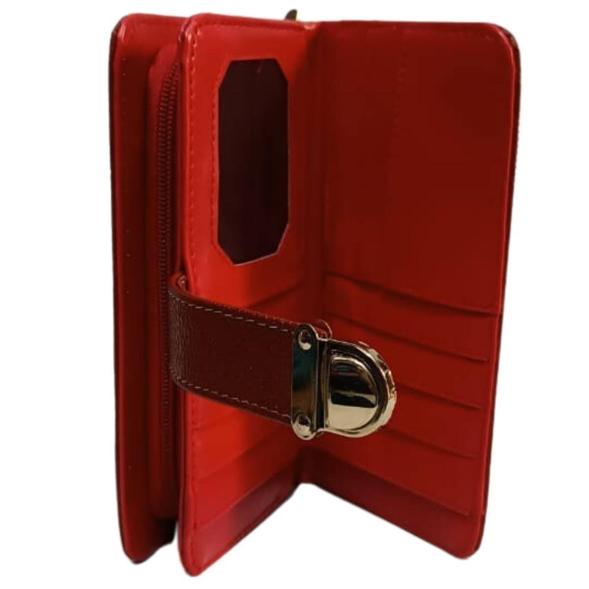 Cartera De Dama Piel Legitima Charol Ternera Edith — imagen 6