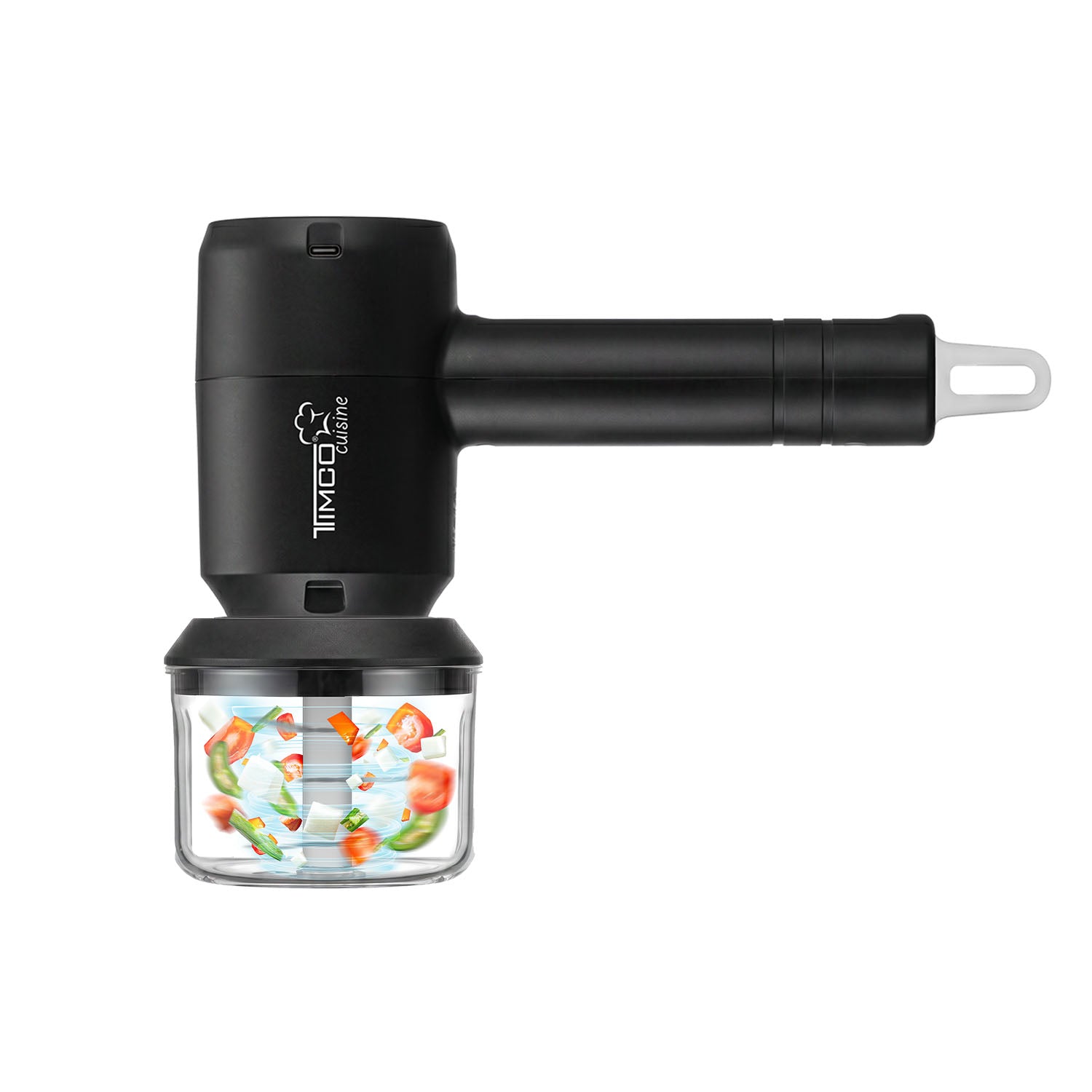 Batidora Eléctrica Inalambrica Timco 3 en 1 Recargable USB-C con Picadora de Alimentos Batidor de Huevos Mezcladora BAT301S — imagen 3
