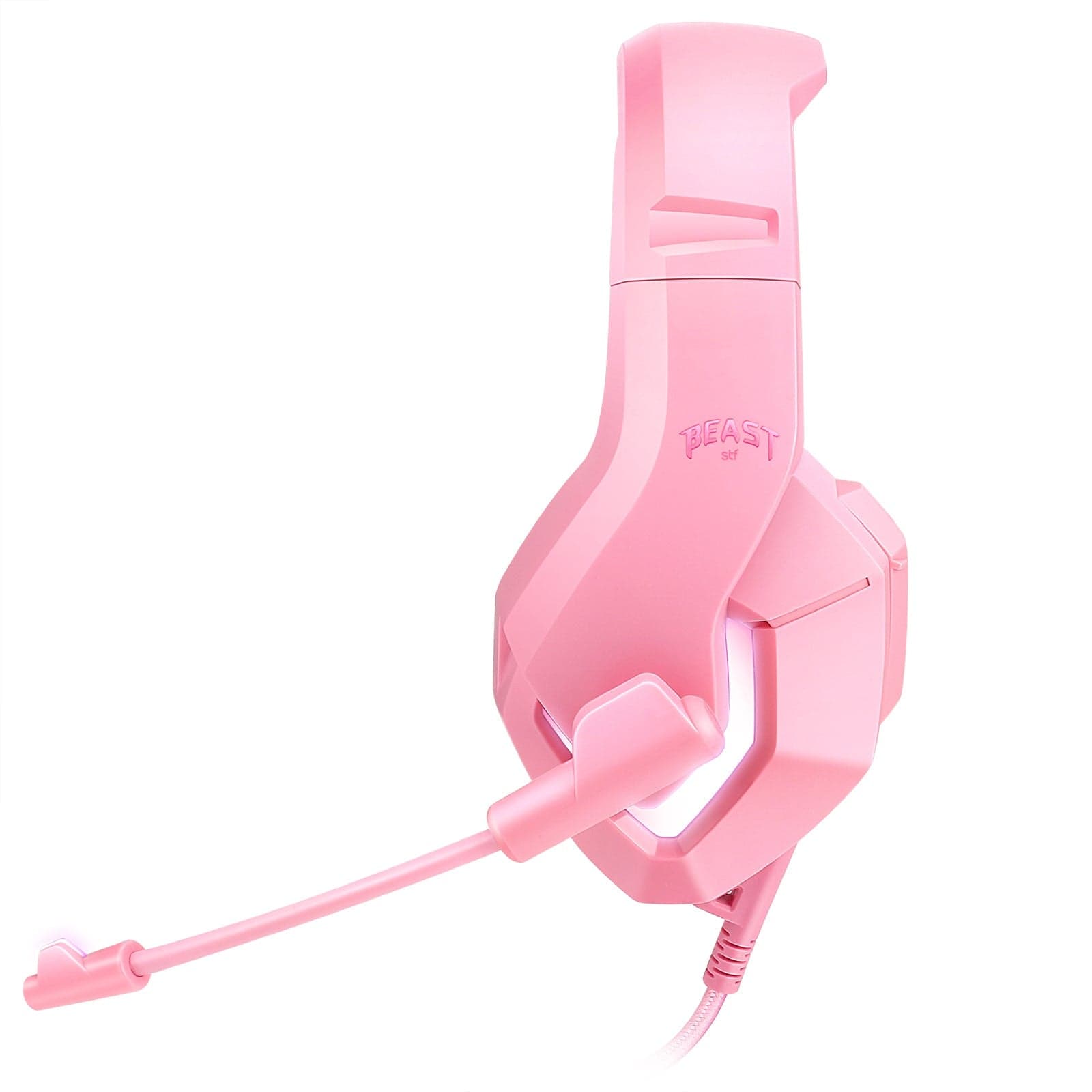 Audífonos alámbricos Gamer On-ear STF Beast Muspell Tournament: Hi-Fi, 3.5 mm, Rosa — image 8