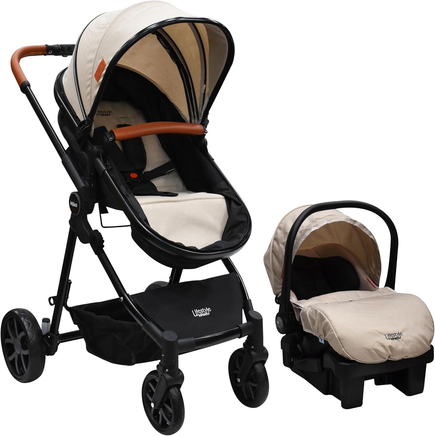 Carriola Multiusos Portabebé Mike Beige Infanti Reclinable — imagen 1