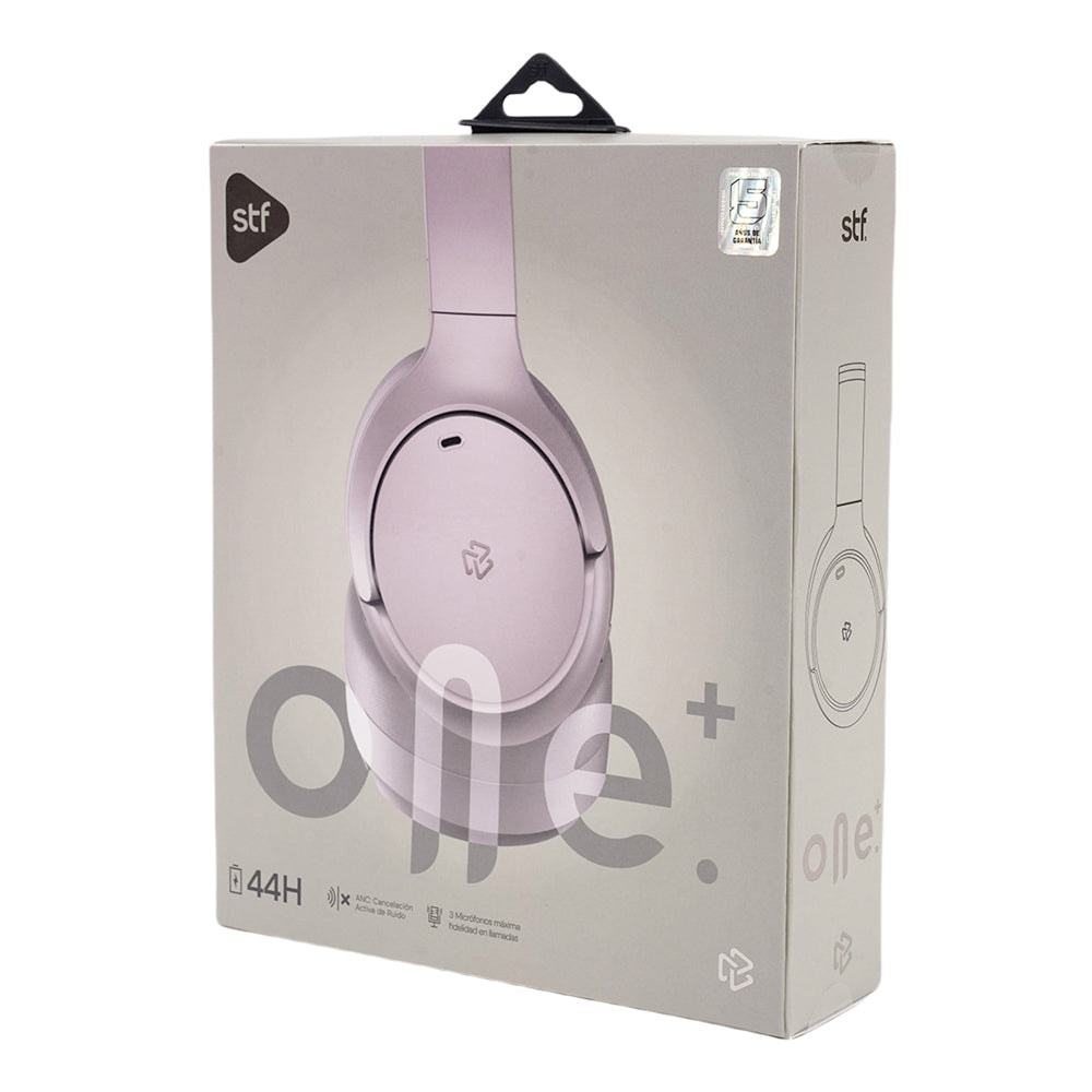 Audifonos Inalámbricos On Ear One Plus STF ANC 44hrs Uso Rosa — imagen 13