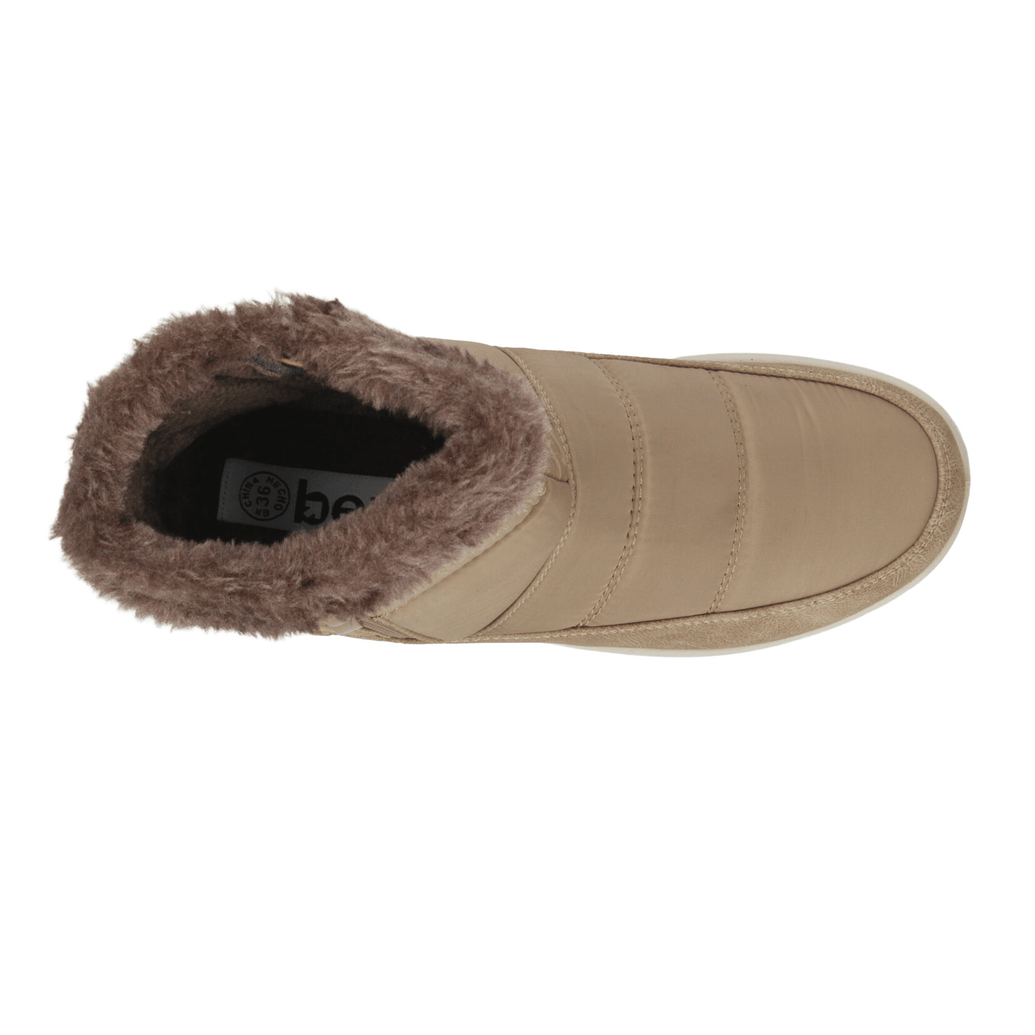 Botín Berlin Dama Casual Peluche Plataforma Café Claro Mujer — imagen 8