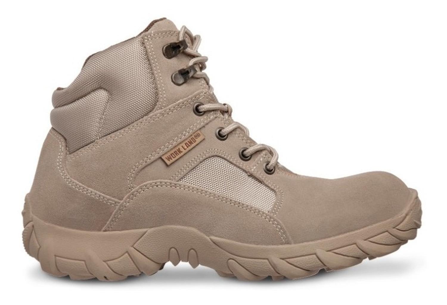 Bota Hombre Militar Corta Botín Táctica Workland 76223 Arena — imagen 2