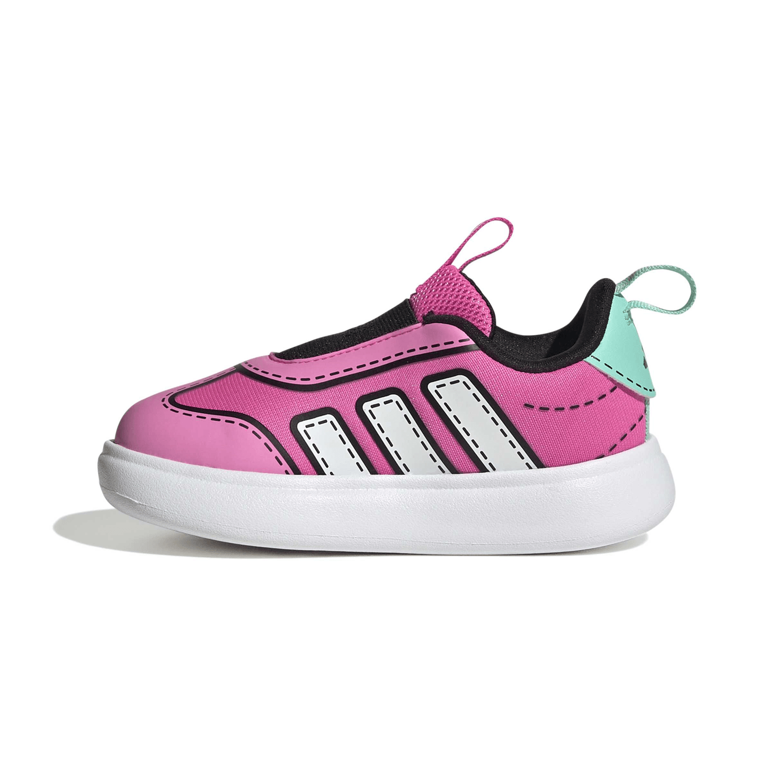 Tenis Adidas Bubblecomic Niña Rosa Casual Infantil T11-16 — imagen 5
