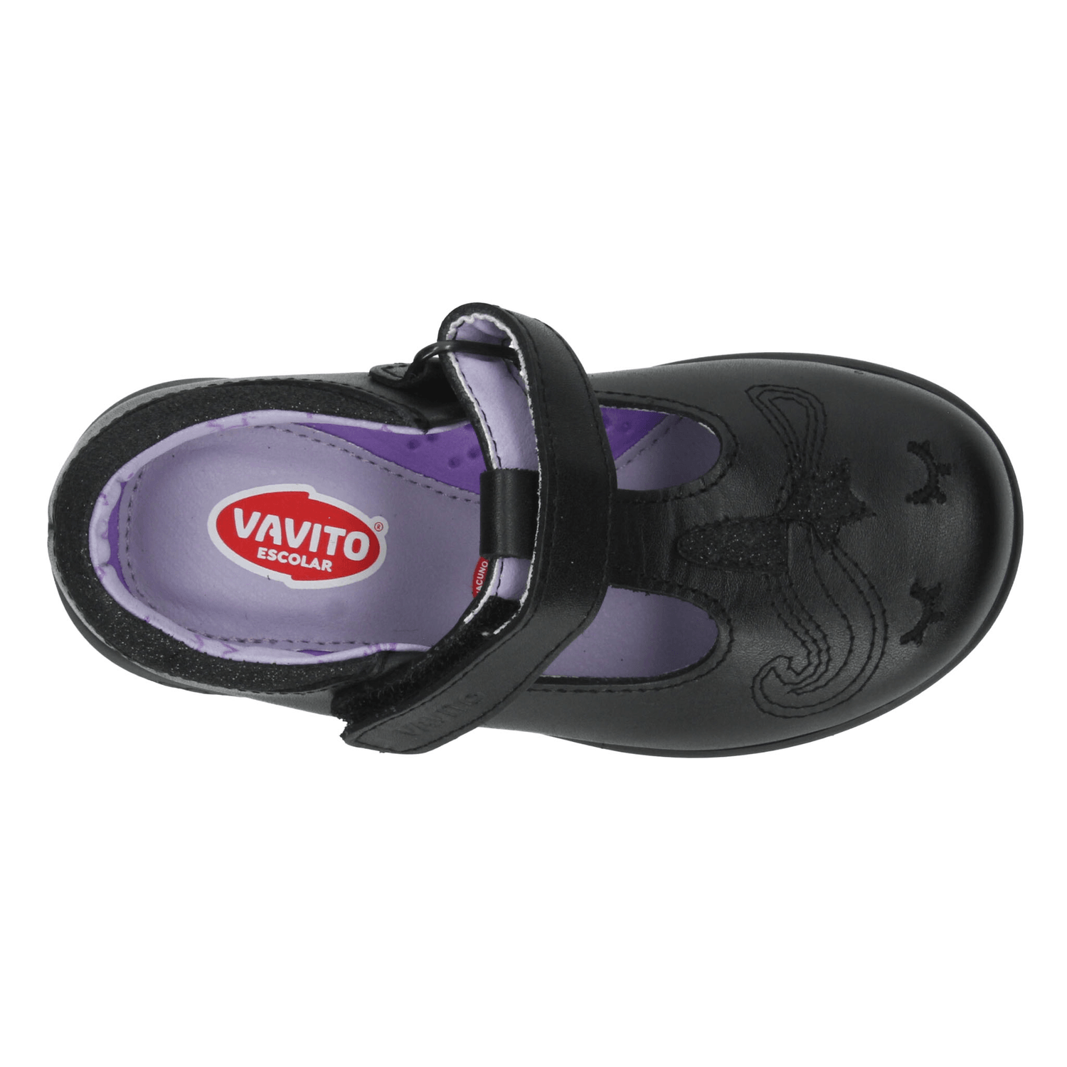 Zapato Vavito Niña Escolar Cinta Adhesiva Negro Infantil T15-18 — imagen 8