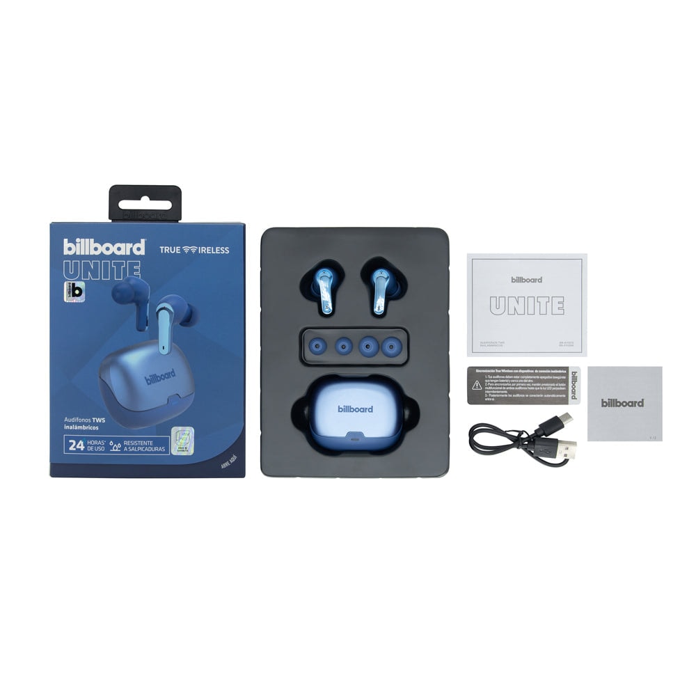 Audífonos Inalámbricos Tws STF - Billboard Unite 24hrs Uso Protección IPX4 Azul — imagen 10