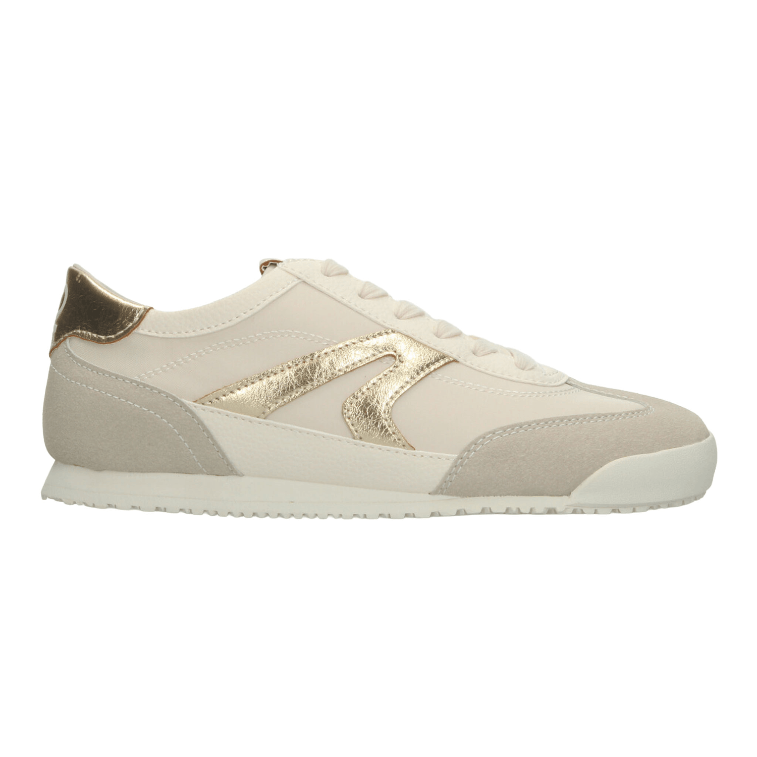 Tenis Ozono Dama Casual Beige Dorado Mujer — imagen 1