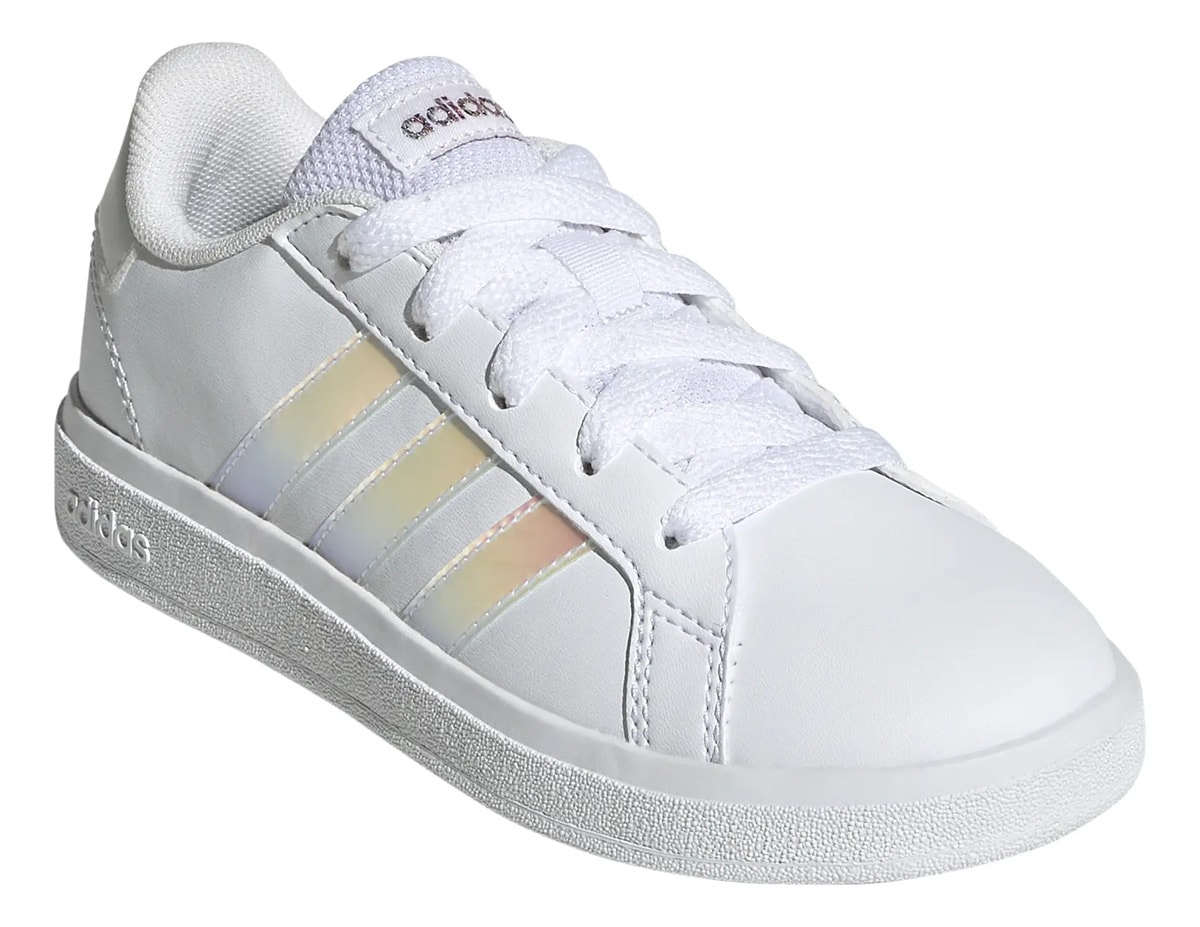 Tenis adidas Grand Court Niña Casual Cintas Ajustables Blanco Infantil T17-25 — imagen 9