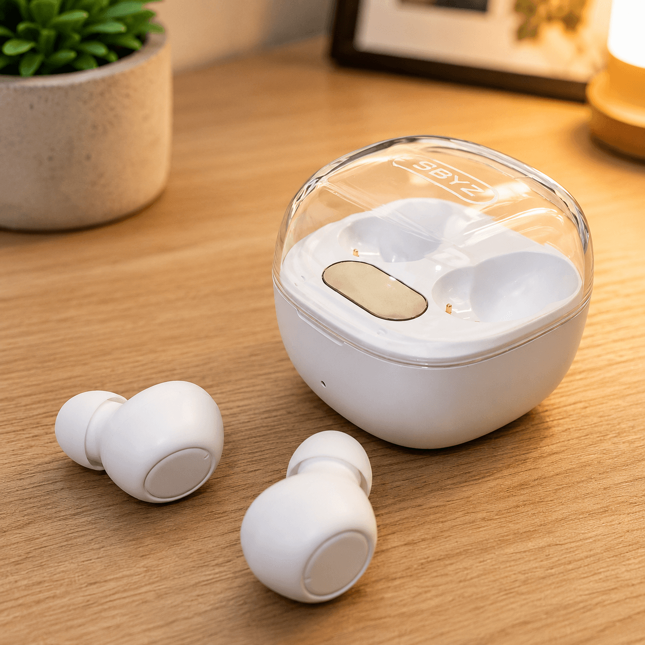 Audífonos Inalámbricos TWS BYZ BL-S615 Blancos con Estuche de Carga — imagen 4