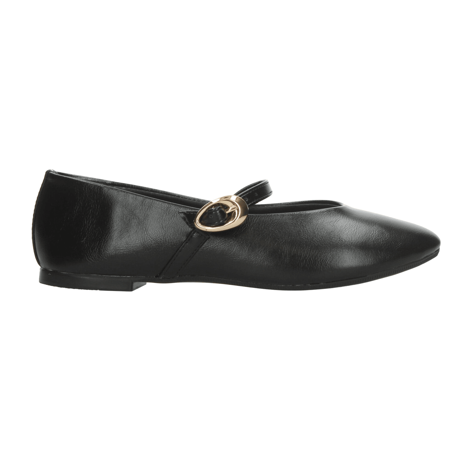 Flats Paulina Mary Jane Dama Casual Hebilla Negro Mujer — imagen 1