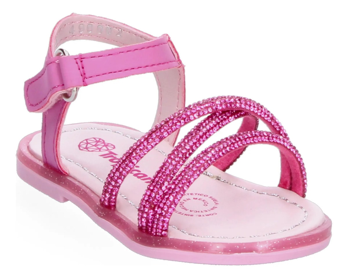 Sandalias Tropicana Niña Brillo Casual Rosa Infantil T12-17 — imagen 9