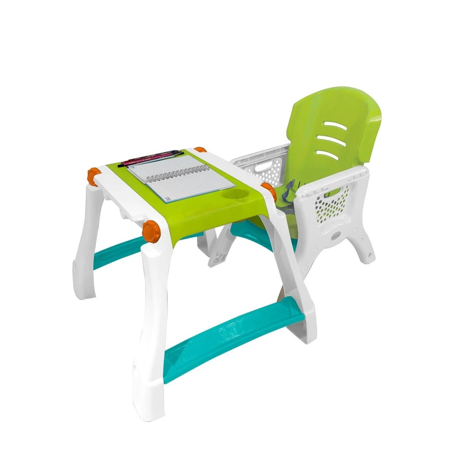 Silla Periquera Bebé Prinsel Caddy con Mesa Actividades Verde — imagen 2