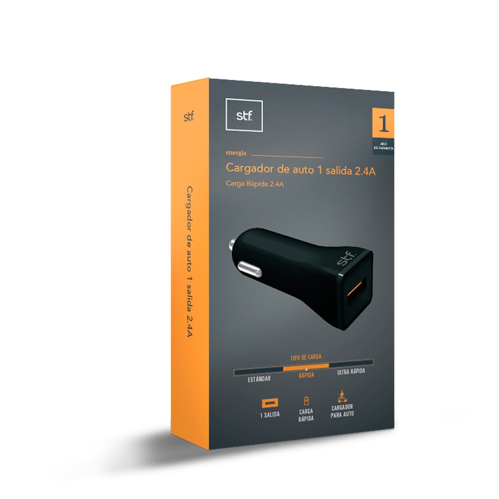 Cargador para auto STF Carga rapida 1 salida 2.4 A para celular — imagen 3