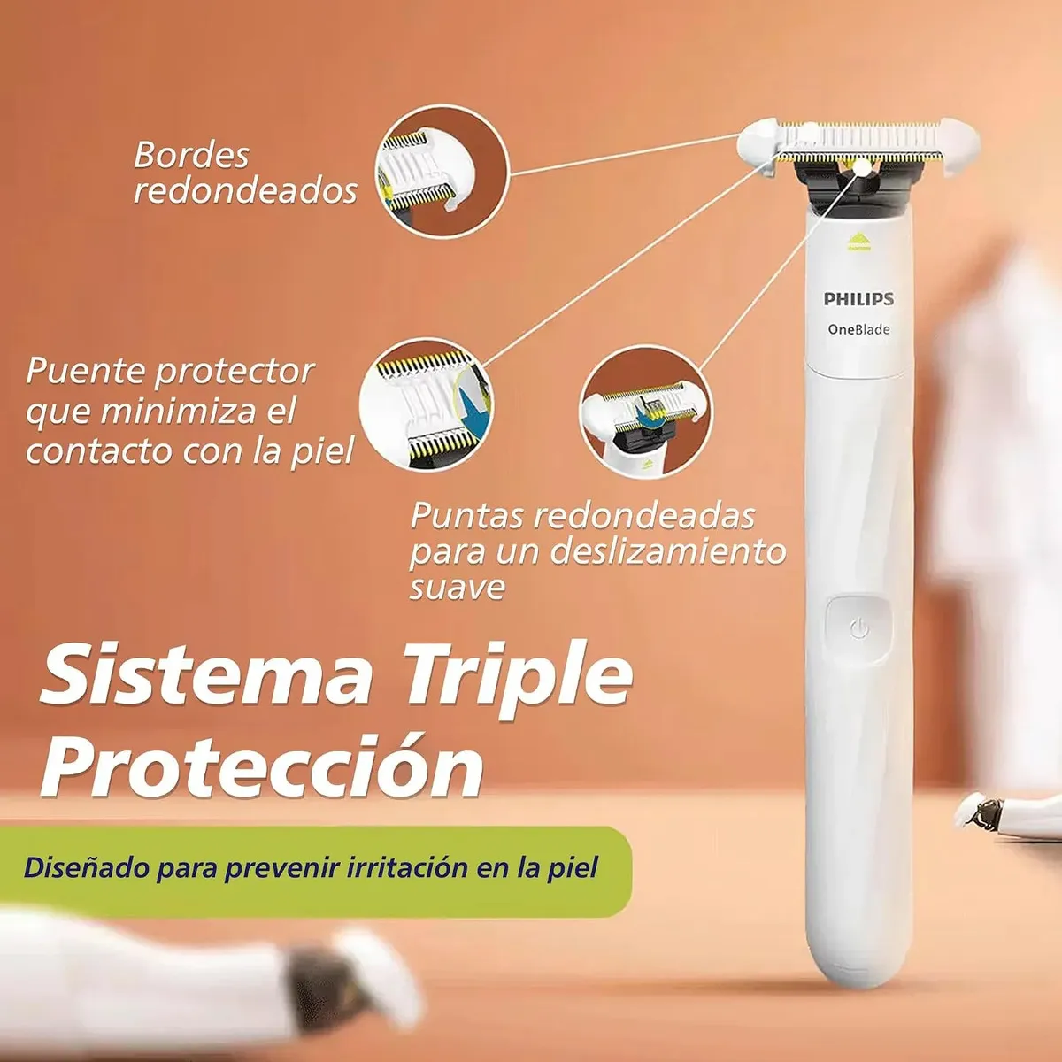 Philips QP1924/10 OneBlade Intimate Rasuradora Para Zona Íntima Uso En Seco y Húmedo — imagen 7