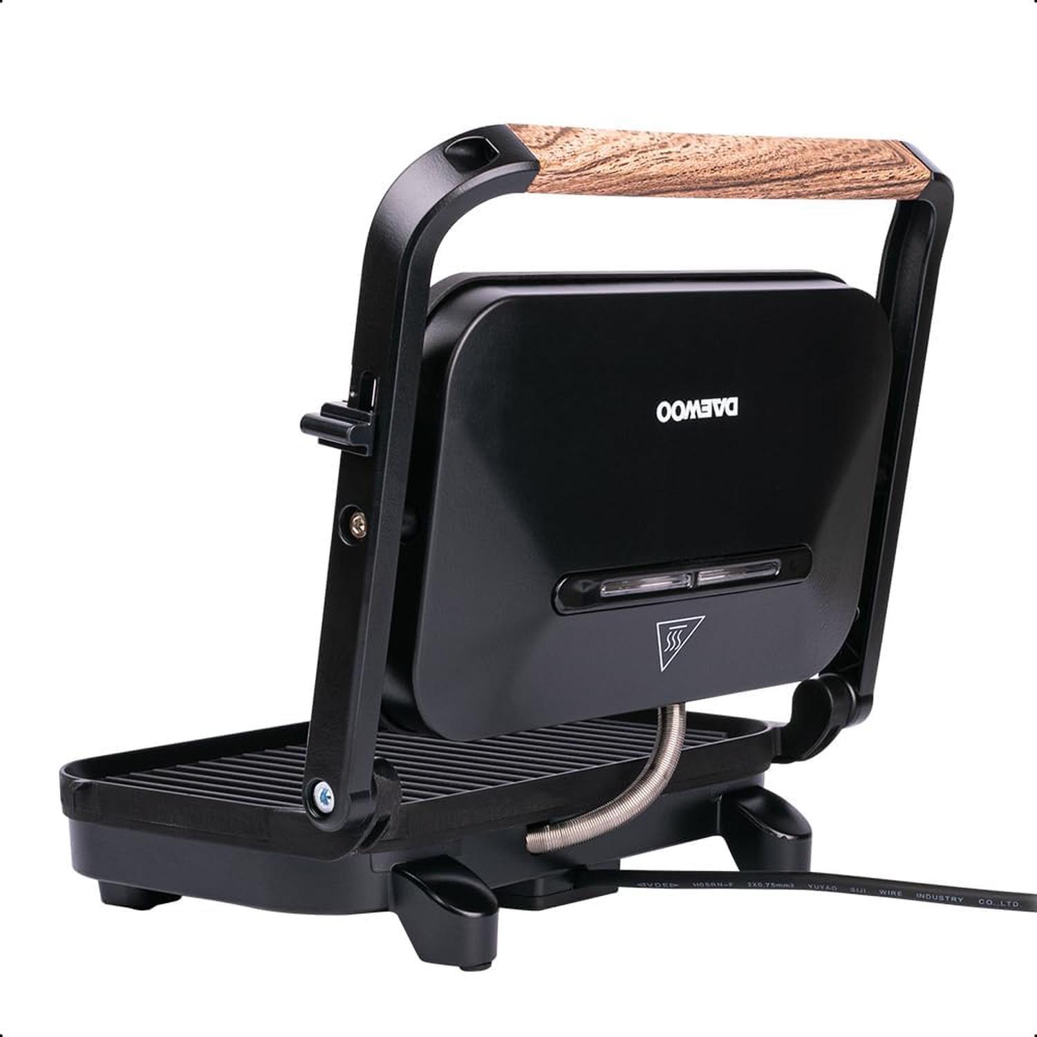 Combo tostador y parrilla Daewoo Negro con Madera — imagen 3