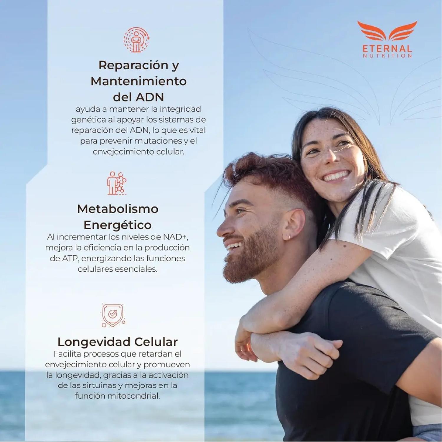 Essentials: NAD+ Puro con TMG y Ácido Alfa Lipoico, Trimetilglicina + NMN + NR, 100 Cápsulas — imagen 2