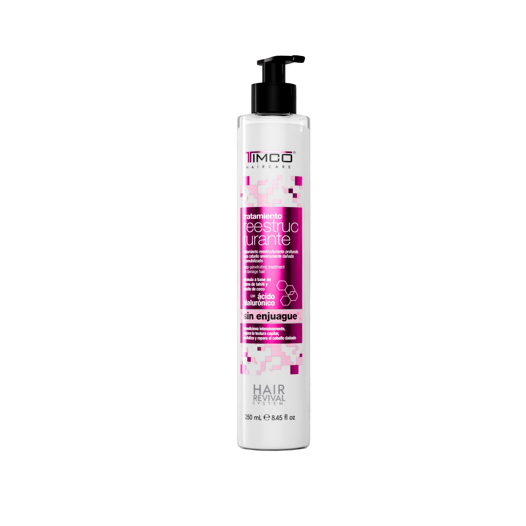 Tratamiento Capilar 3 en 1 Timco LIQ‑200REES Hidratación Profunda Nutrición y Reparación con Flores de Tahití Aceite de Coco y Ácido Hialurónico para Cabello Dañado — imagen 2
