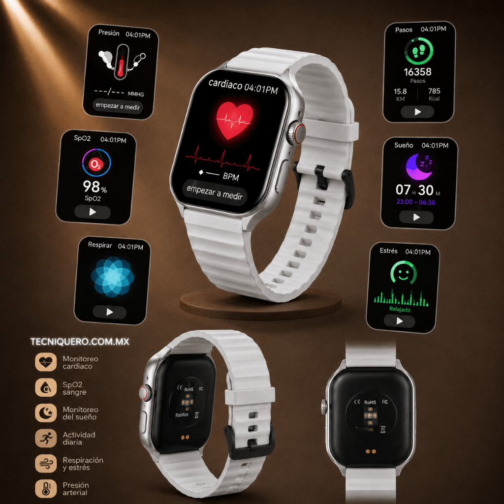 BOCINA XIAOMI SOUND POCKET (AZUL) + SMARTWATCH FUTUREM FM15 (PLATA) — imagen 6