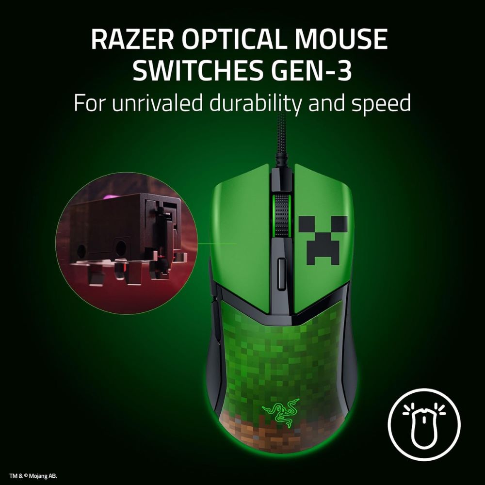 Mouse Alambrico Razer Cobra - Minecraft Edition — imagen 7
