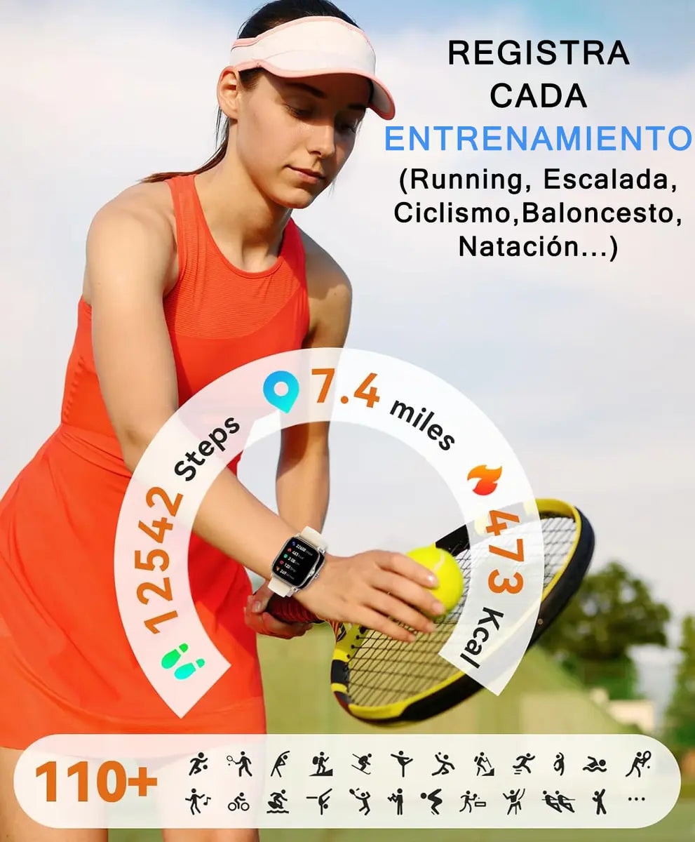 Combo Smartwatch Futurem FM13 + Audífonos g-tide L42 Bluetooth Ultra Compactos Rosa — imagen 9