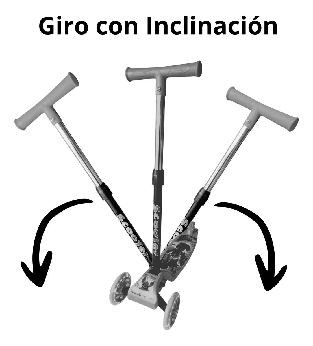 Scooter Infantil de Tres Ruedas con Manubrio Ajustable — imagen 4