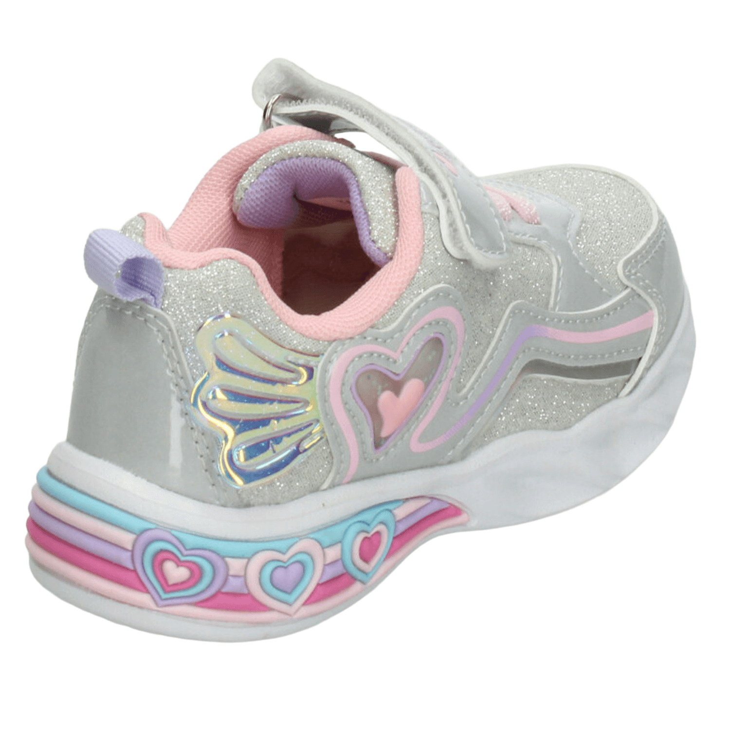 Tenis Tropicana Niña Casual Luz Led Plateado Infantil T16-22 — imagen 3