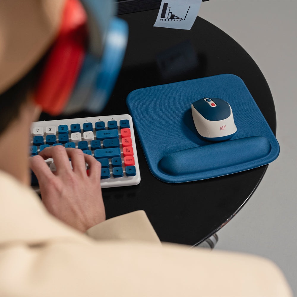Mouse inalámbrico óptico STF VIVA! para computadora Azul — imagen 3