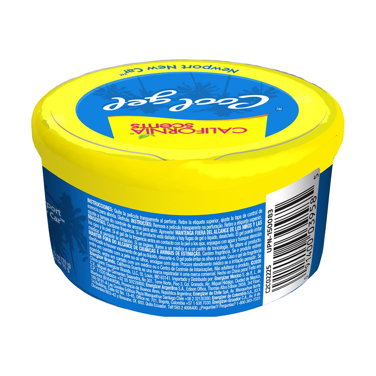 12 AROMATIZANTE GEL CALIFORNIA COCHE NUEVO 2.5OZ — imagen 2