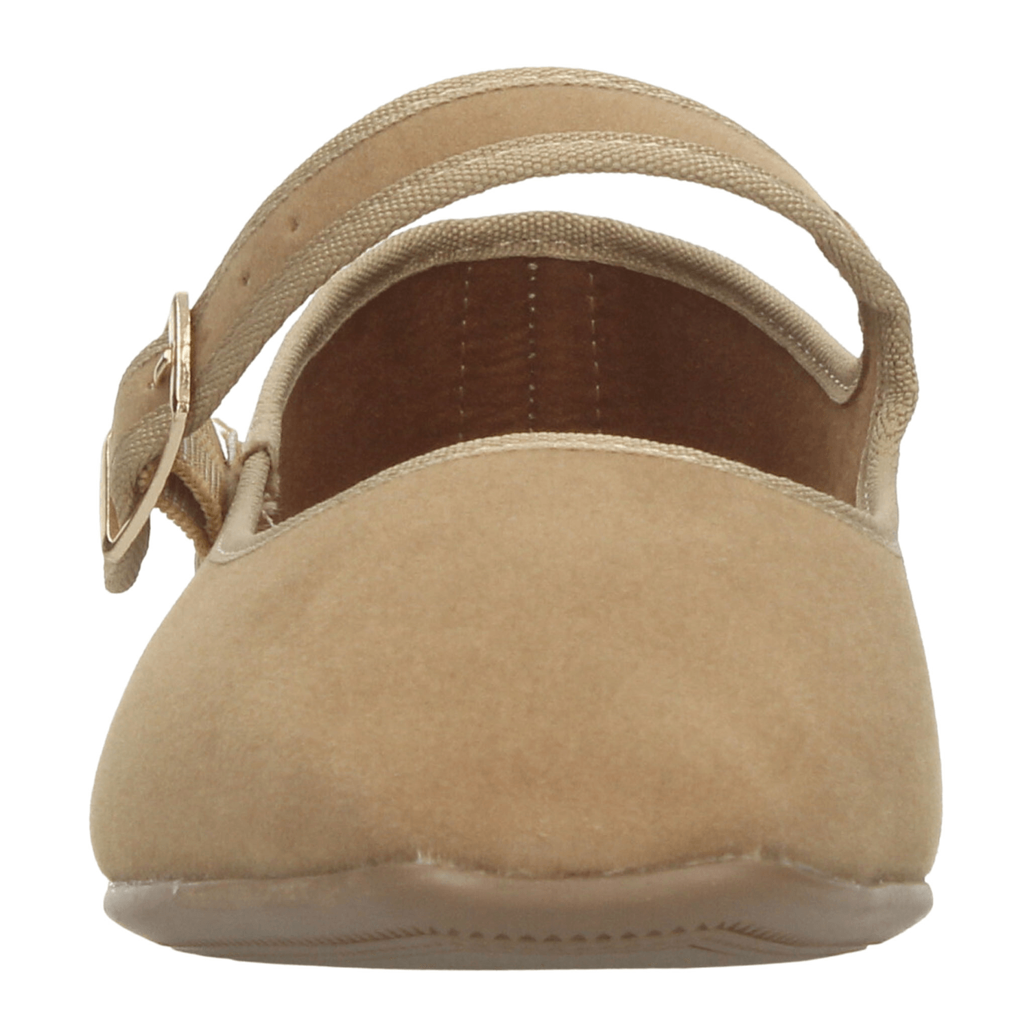 Flats Paulina Mary Jane Dama Café Casual Gamuza Camel Mujer — imagen 6