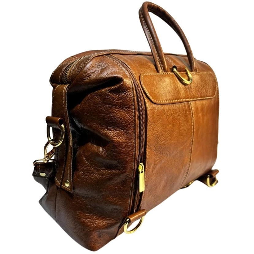 Mochila De Piel Legitima 100% Original 3 En 1 Juvenil Convertible Jf1 — imagen 18