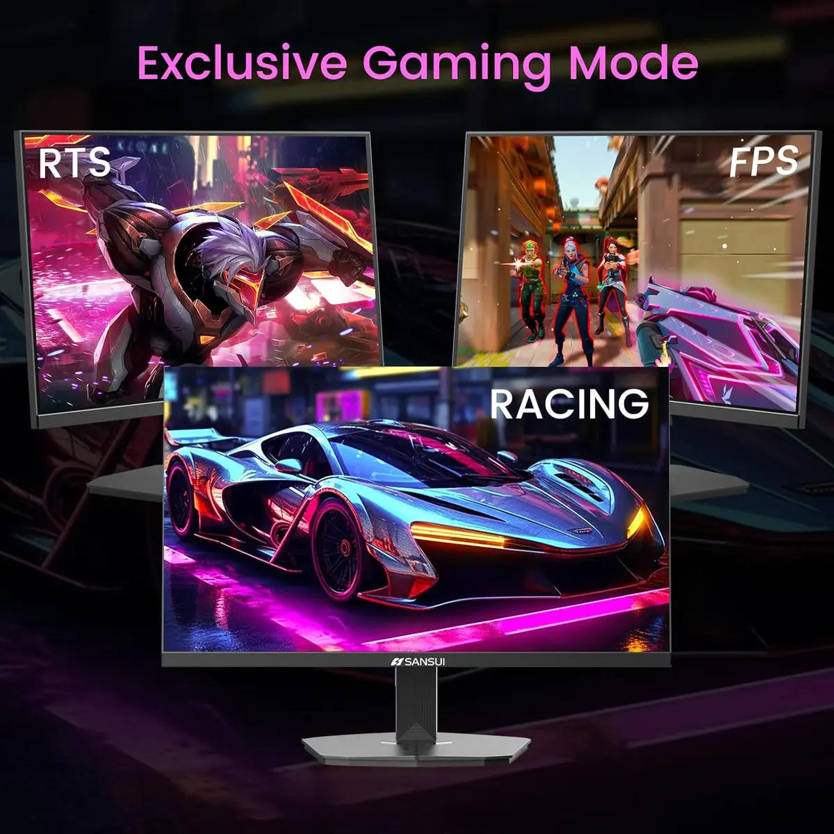 Sansui ES-G24F4M Monitor Negro 24'' Gaming 160 Hz — imagen 7