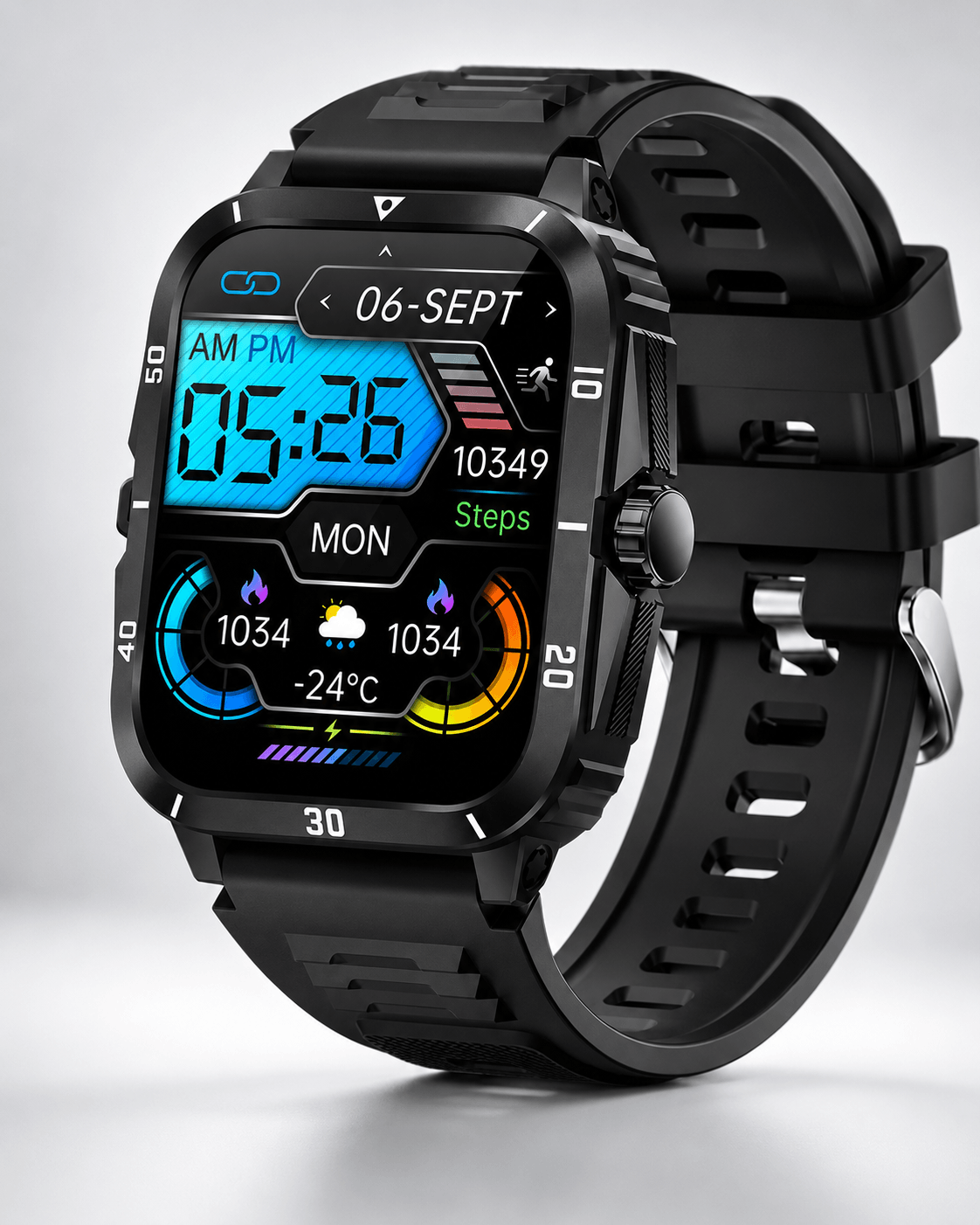 Reloj Inteligente KT71 Estilo Deportivo Militar con Pantalla 1.96” y Llamadas Bluetooth — imagen 2