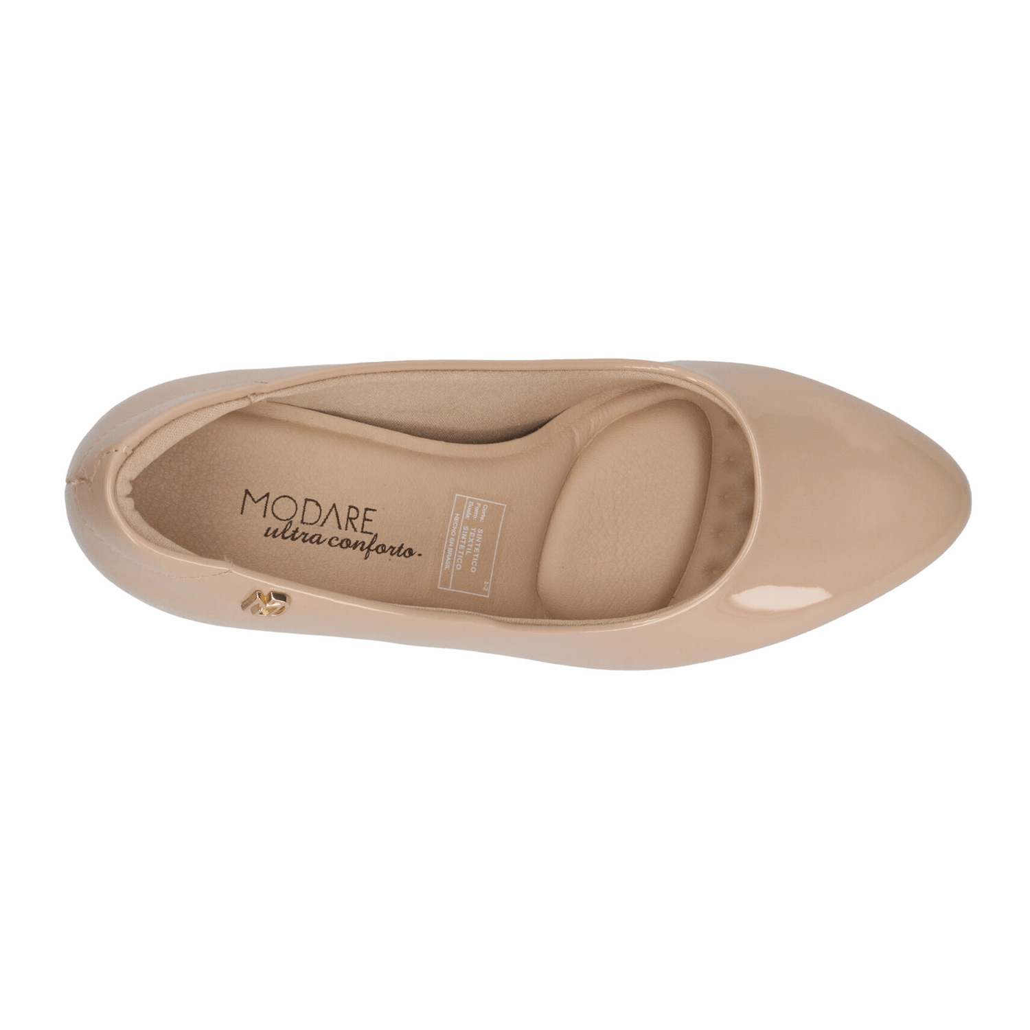 Zapatillas Modare Dama Casual Charol Tacón Nude Mujer — imagen 8