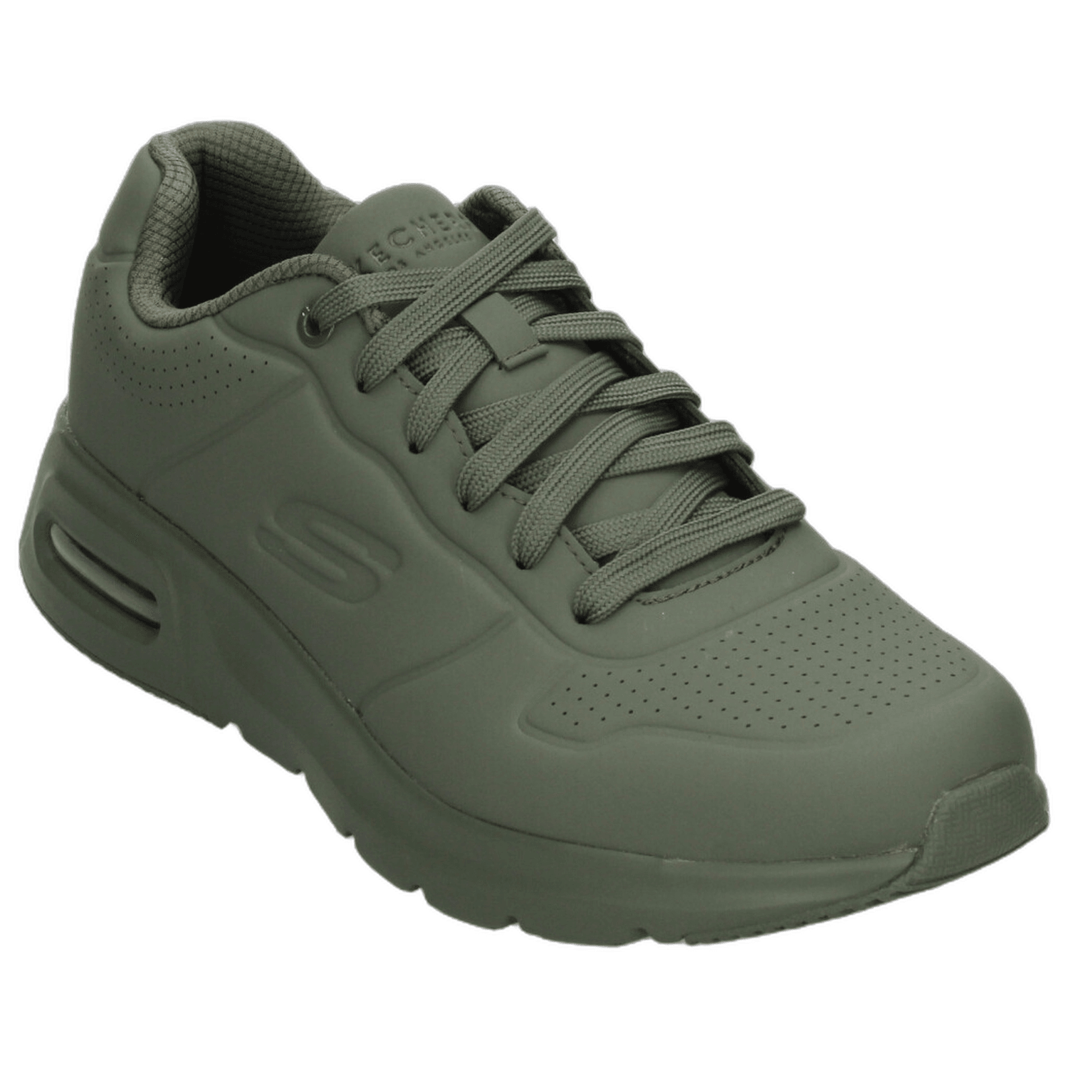 Tenis Skechers Uno Hombre Verde Oliva Casual Cinta Caballero — imagen 5