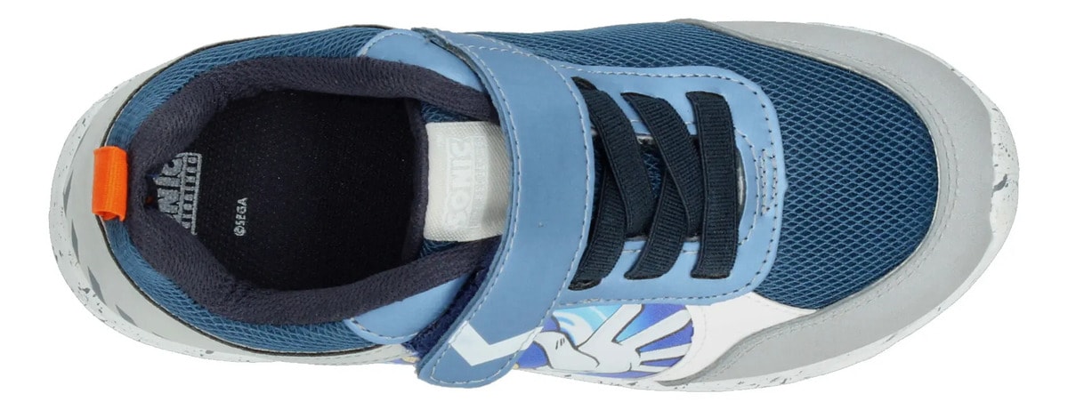 Tenis Sonic Niño Cinta Adhesiva Luz Azul Infantil T18-22 — imagen 17