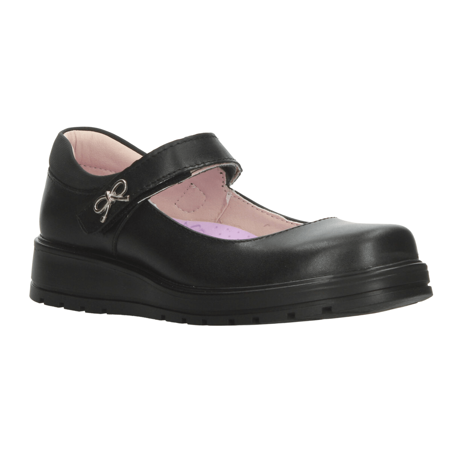 Zapato Yuyin Niña Escolar Cinta Adhesiva Negro Infantil T22-26 — imagen 2