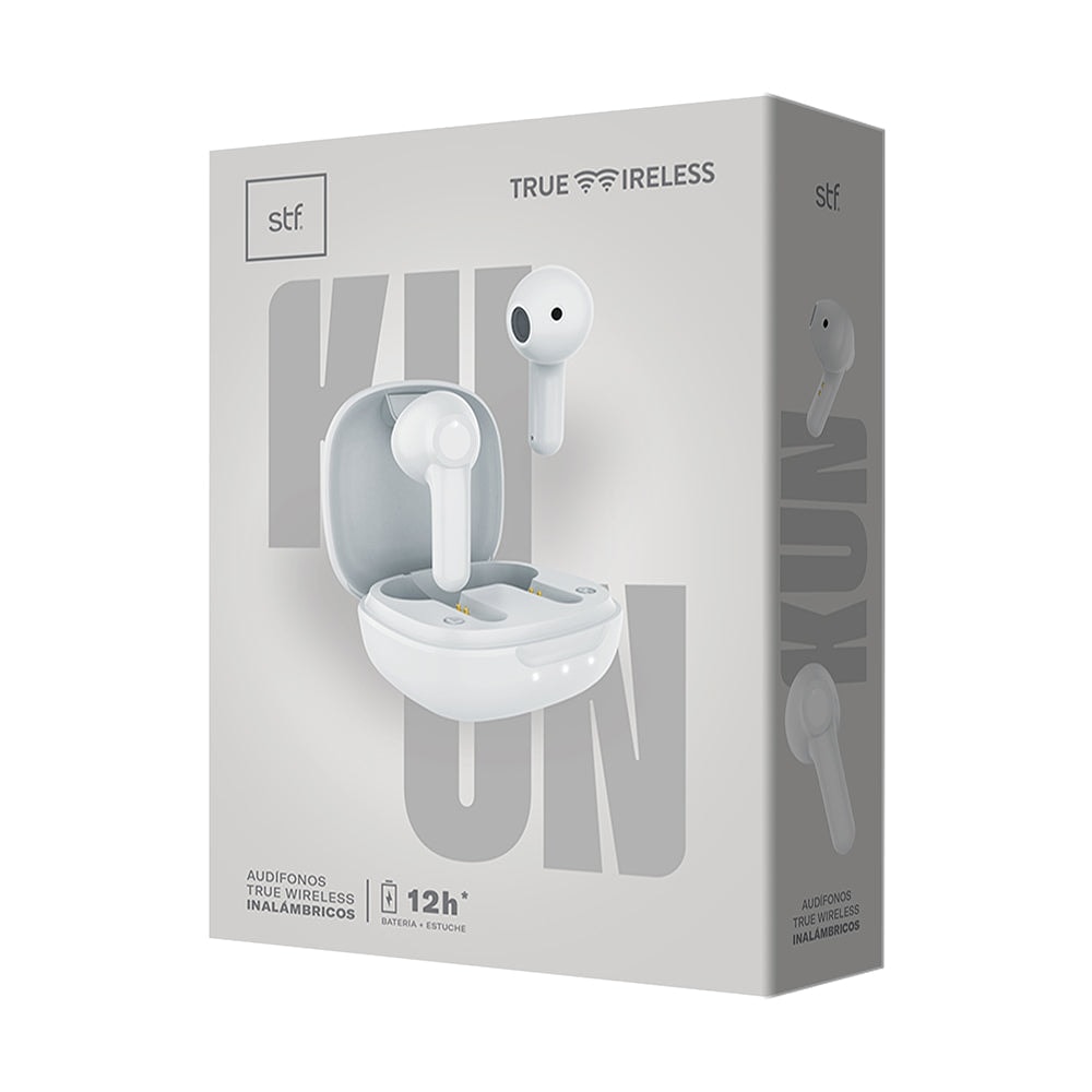 Audífonos Inalámbricos Tws Kun STF 12hrs Uso Blanco — imagen 7