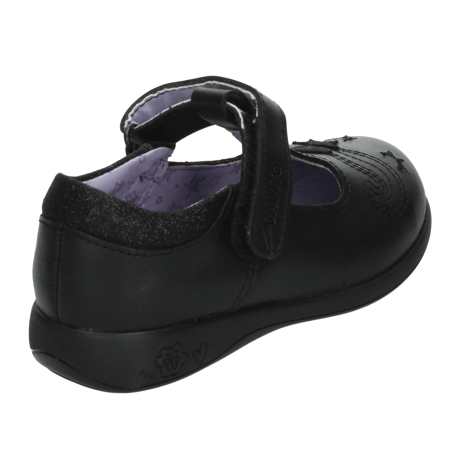 Zapato Vavito Niña Escolar Cinta Adhesiva Negro Infantil T15-18 — imagen 3