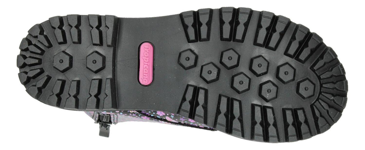 Botin Tropicana Niña Negro Flores Casual Infantil T18-22 — imagen 10