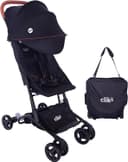 Carriola Lifestyle By Infanti Plegado Clik-it De Mano Carriola De Viaje Compacta Y Ligera Reclinable, Con Asa Y Cubierta Protectora Para Bebés De 6 Meses A 22 Kg Negra