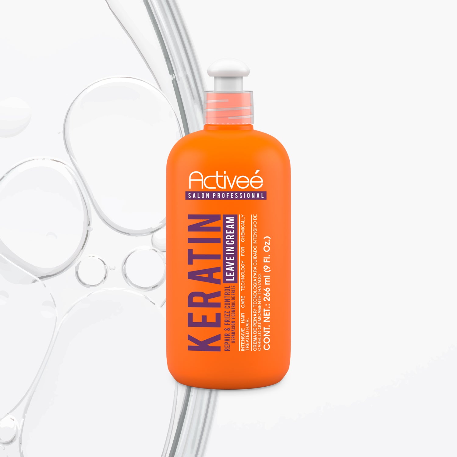 Crema para Peinar Activee Professional Keratin Tecnologia para cuidado Intensivo de Cabello Quimicamente tratado Libre de Sal — imagen 2