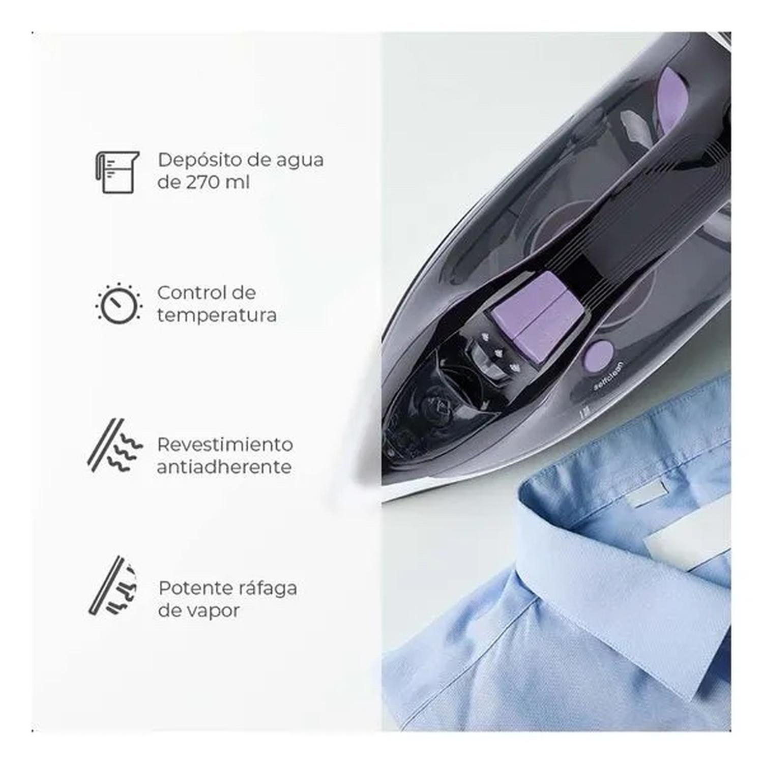 Plancha de Vapor Daewoo 1100W Compacta Eficiente — imagen 5