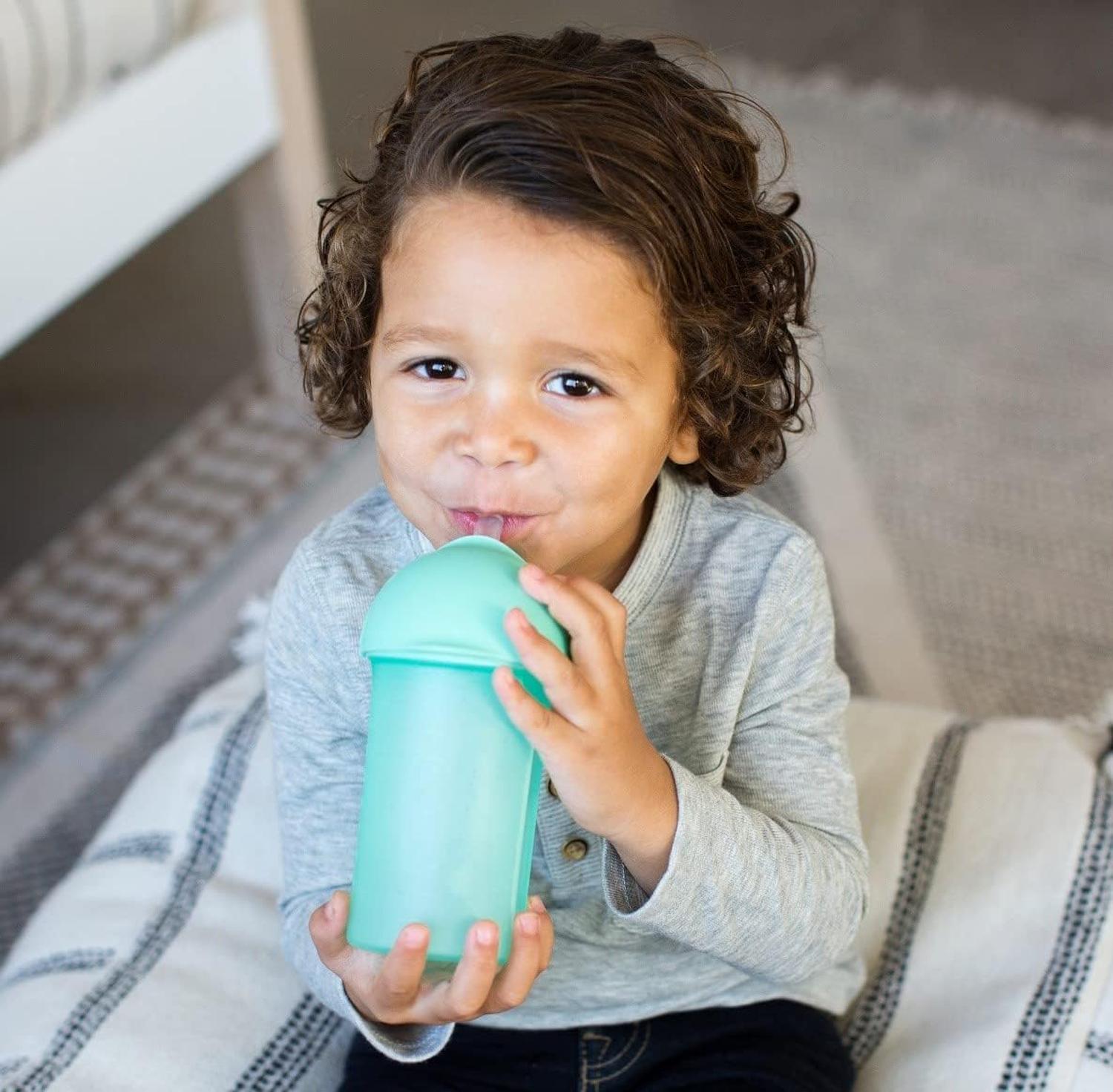 Vaso Entrenador Boon 9oz Color Menta con Popote — imagen 6