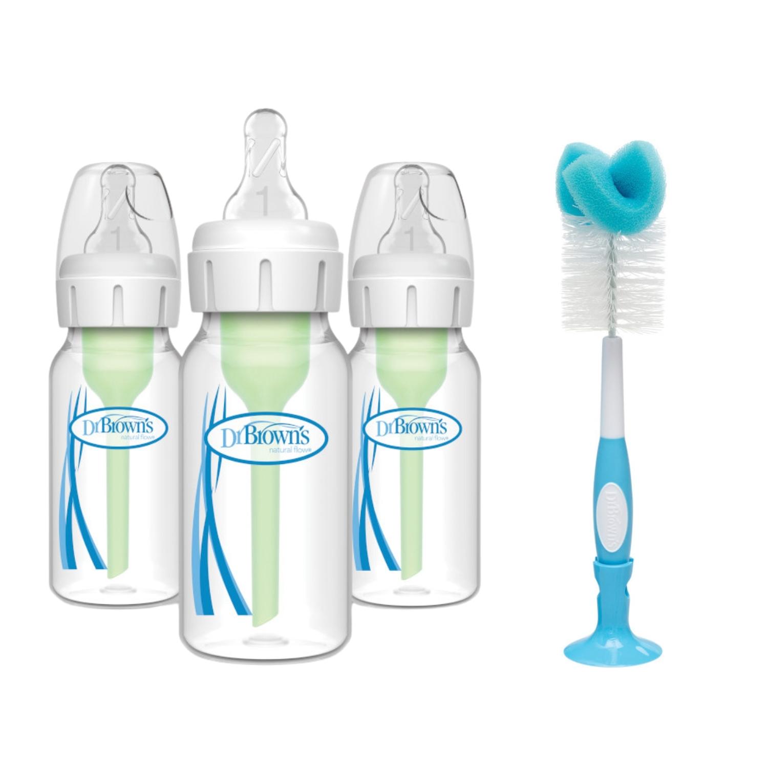 Dr. Brown's Options+ Set 3 Biberones 4oz y Cepillo Limpiador — imagen 1