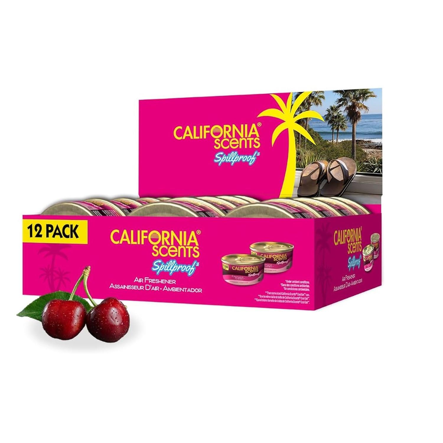 12 AROMATIZADOR COCHE CALIFORNIA SCENTS CHERRY CORCHO ORGANICO — imagen 3