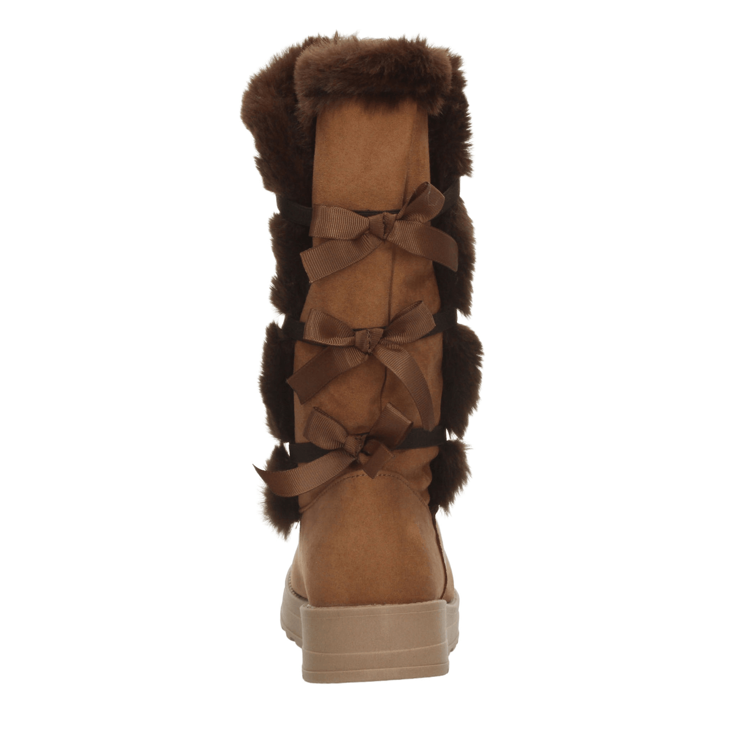 Bota Rojo Cereza Dama Invierno Larga Peluche Casual Café Mujer — imagen 7