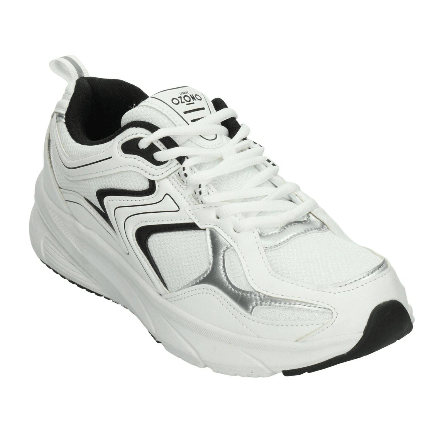 Tenis Ozono Hombre Casual Cintas Plataforma Blanco Caballero — imagen 4